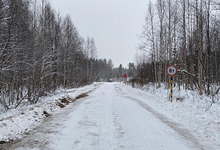 В Приморском районе завершены работы по обустройству зимника на Патракеевку
