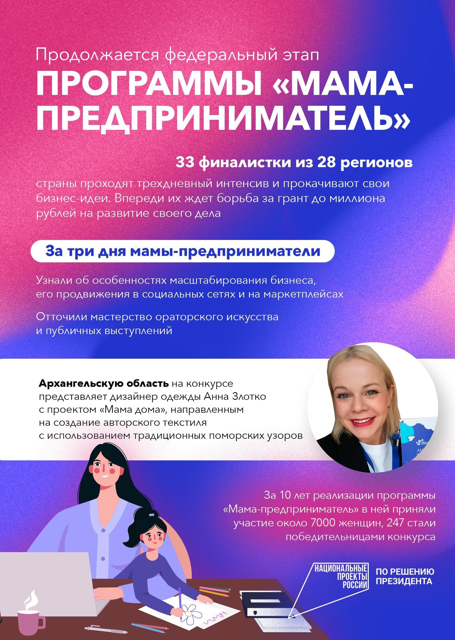 Недавно в Москве завершился трехдневный интенсив федерального этапа программы «Мама-предприниматель»